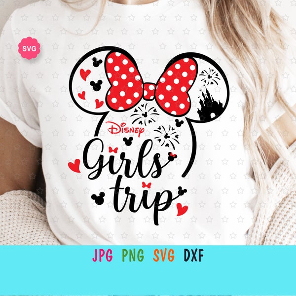 Mouse Girls Trip Svg for cricut, Mini Girls trip print for t-shirt, Mouse Castle Svg, Mouse ears Svg for shirt design