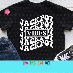 Cricut 用 Jackpot Vibes モノグラム SVG、トランプ SVG、カジノ SVG、ラスベガス バケーション SVG、ポーカー SVG、ギャンブル SVG