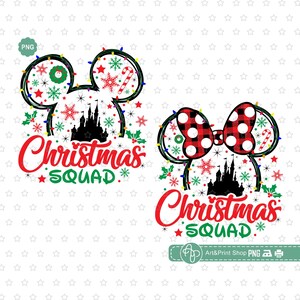 Paquete de escuadrón navideño de ratones Png, Feliz Navidad Png, Orejas de ratón Png, Mamá navideña Png, Vacaciones familiares Png, Luces navideñas Png