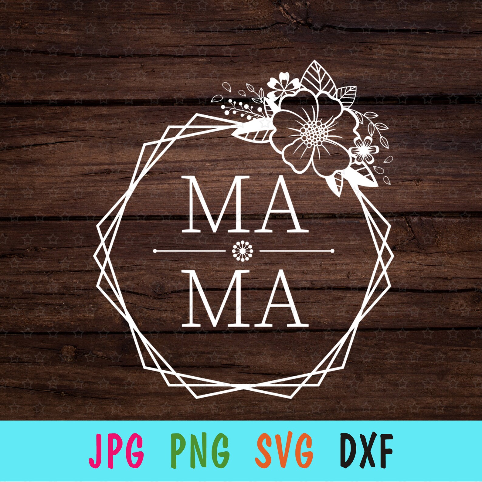 Download Mama Floral Hexagon SVG for cricut Happy Mothers Day print ...
