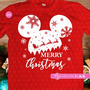 Mouse Merry Christmas Svg for cricut, Christmas trip Svg, Mouse head Svg, Santa Claus Svg, Christmas Svg, Holiday shirt Svg