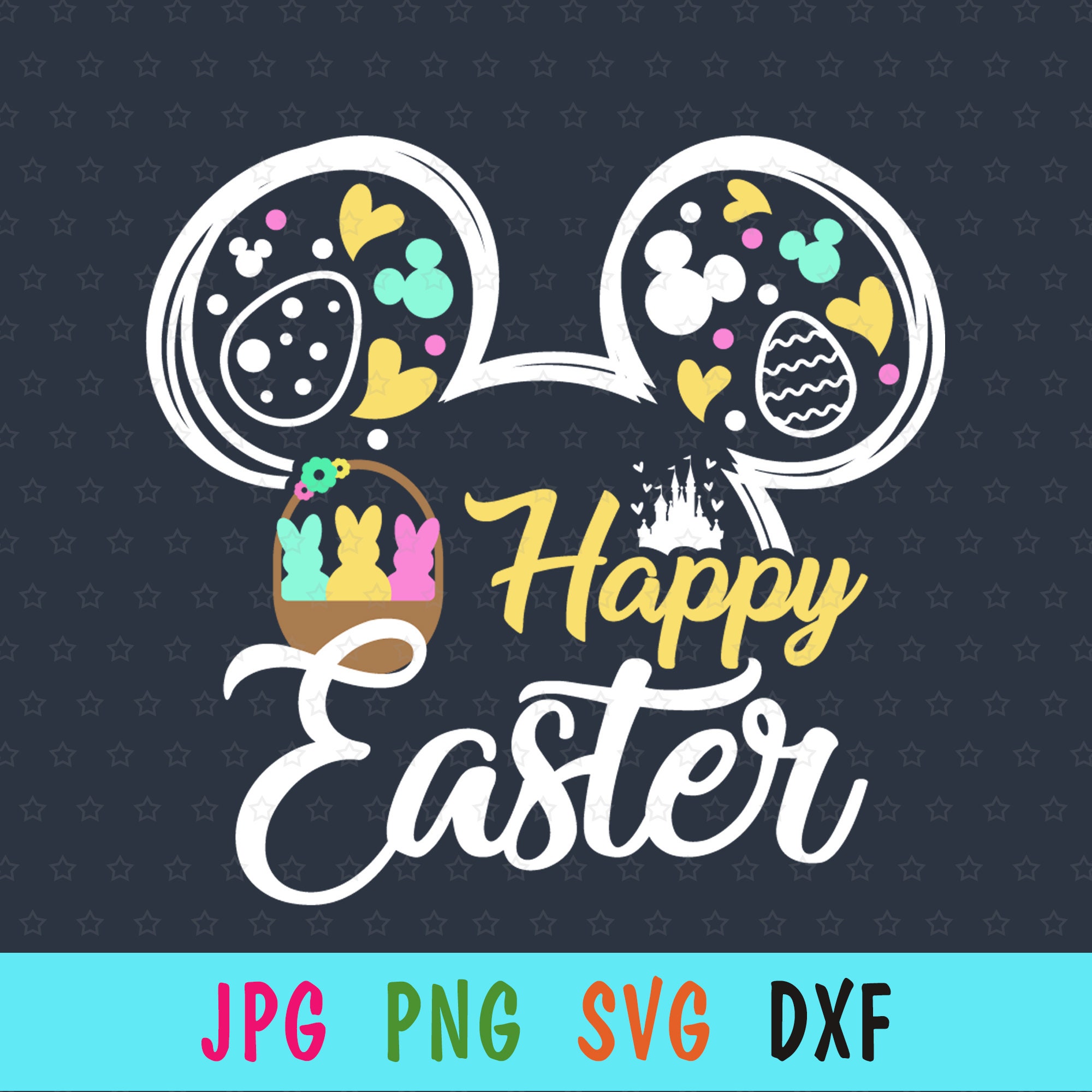 Disney Happy Easter SVG for cricut Mickey Easter print for | Etsy