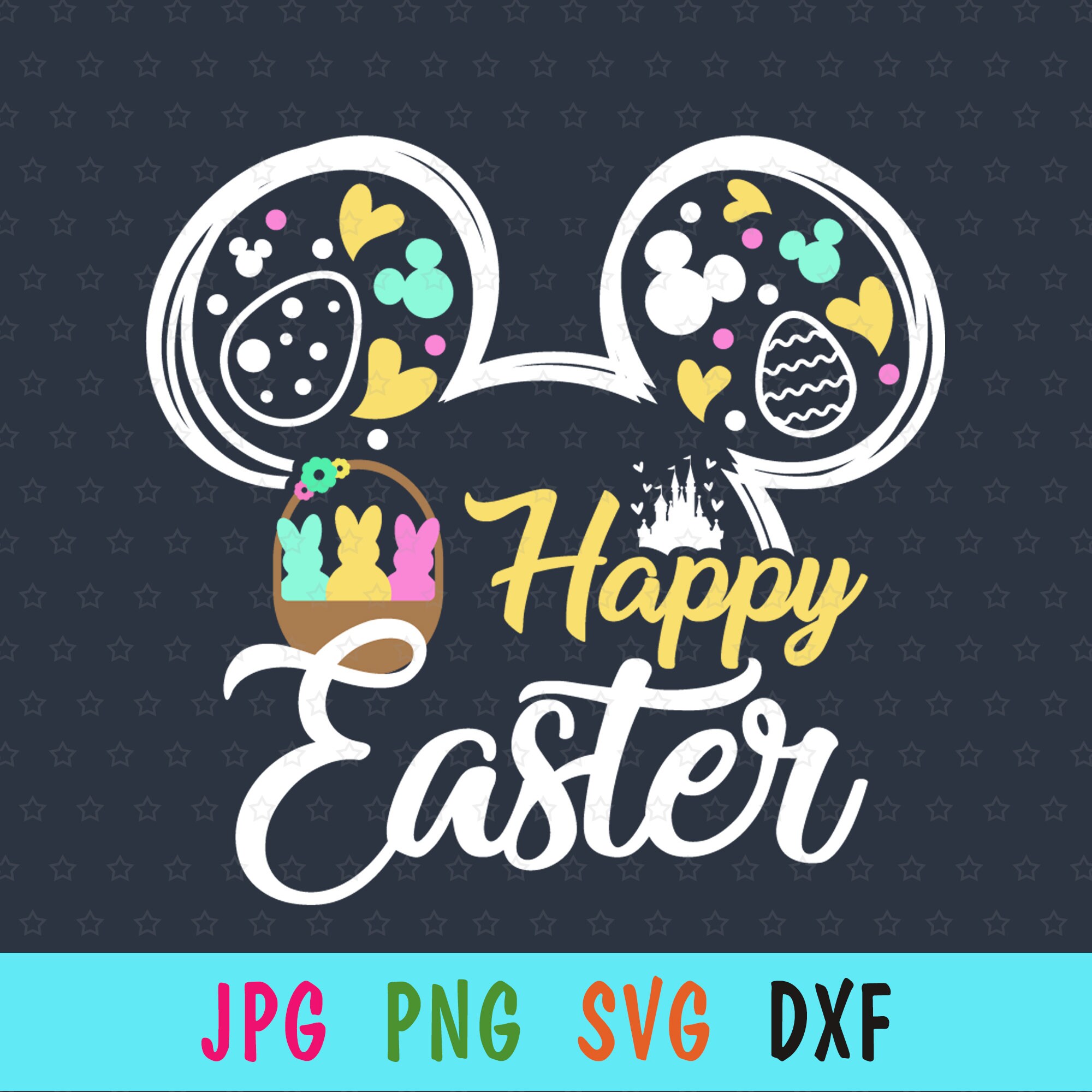 Disney Happy Easter SVG for cricut Mickey Easter print for Etsy