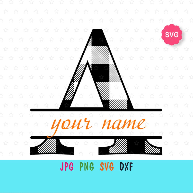 Download Art Collectibles Clip Art Split Monogram Svg For Cricut Letter A Monogram Print For T Shirt Split Alphabet Monogram For Name Design