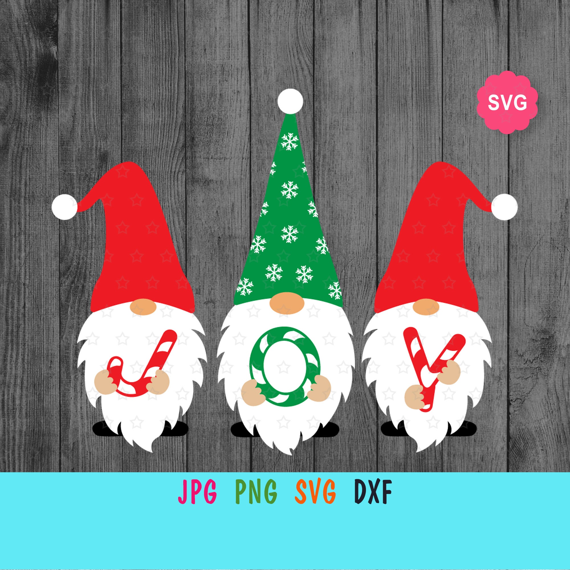Holiday Gnomes Svg For Cricut Christmas Gnomes Joy Print For Etsy