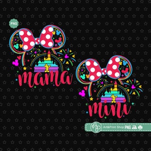 Mouse Mama Mini Bundle Png, Cumpleaños mamá Png, Vacaciones familiares Png, Cumpleaños mini Png, Orejas de ratón Png, Viaje al castillo Png