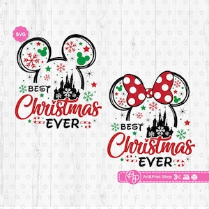 Mouse Best Christmas Ever Bundle Svg for cricut, Christmas shirt Svg, Mouse ears Svg, Christmas trip Svg, Christmas bundle Svg