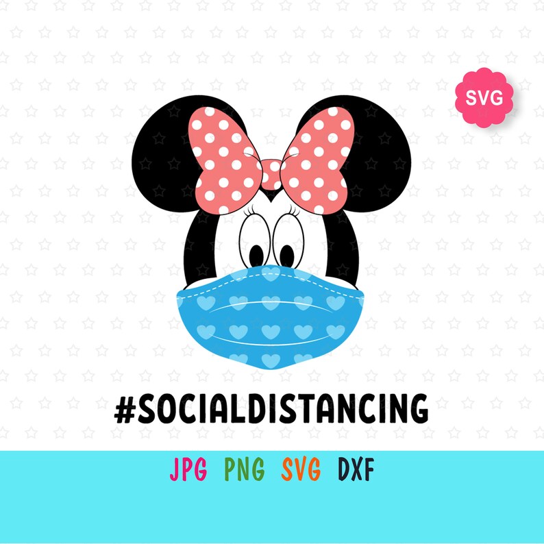 Download Mickey Minnie blue face mask SVG for cricut Disney Minnie ...