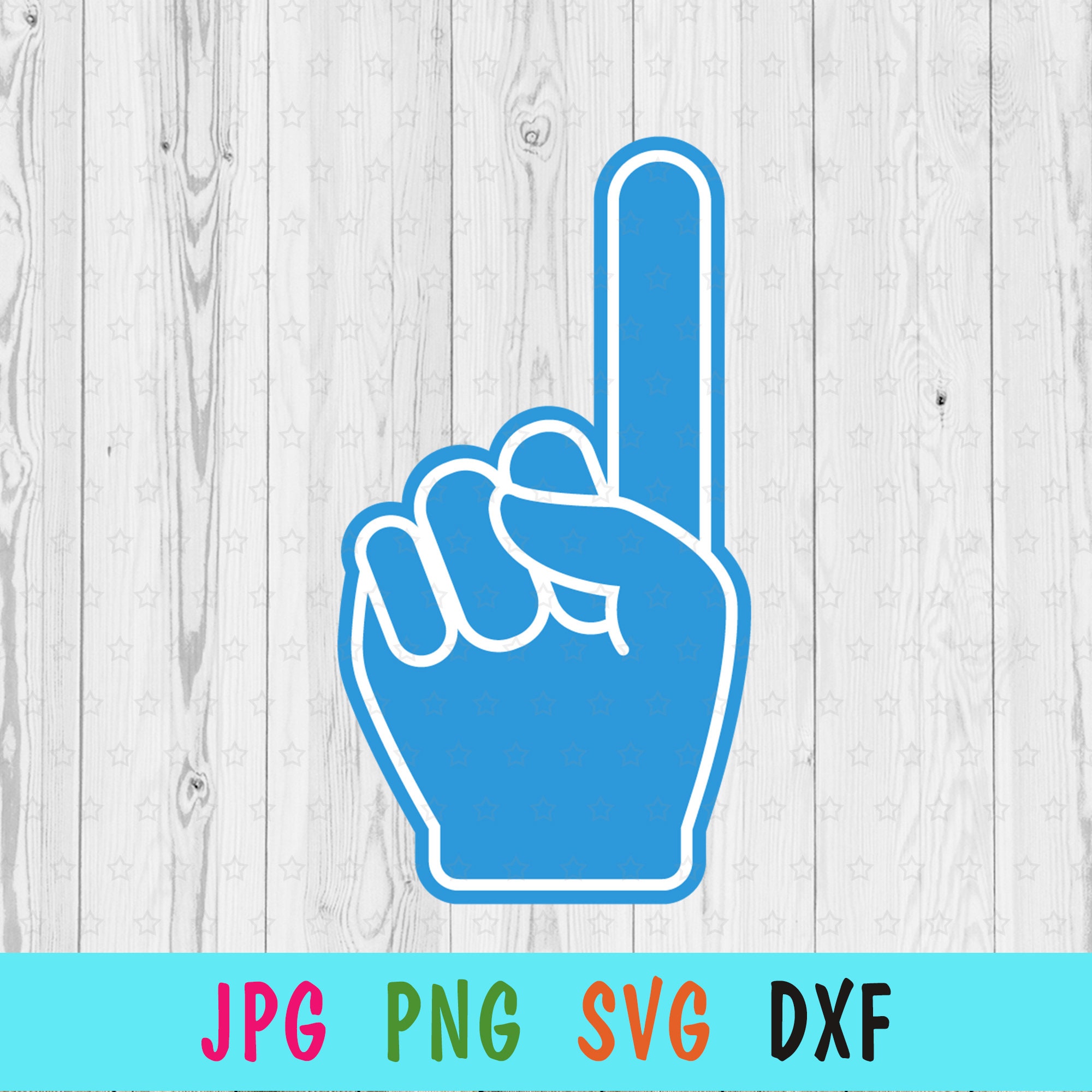 Foam Finger SVG for Cricut Football Fan Craft Pattern Etsy