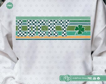 Retro Lucky St Patricks Day Png, Lucky mama Png, Happy St Patrick's Day Png, Lucky Png, Shamrock Png, Lucky girl Png