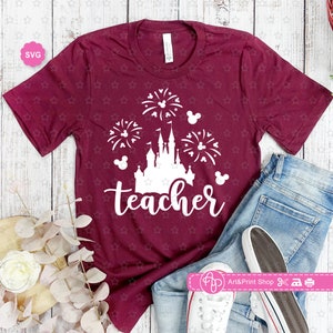 Leraar Svg voor cricut, Leraar cadeau Svg, Muis kasteel Svg, Leraar leven Svg, Terug naar school Svg, Reis naar kasteel Svg