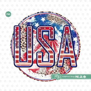 USA Png, Happy 4th of July Png, Retro America Png, Patriotic leopard Png, American flag png, USA shirt Png