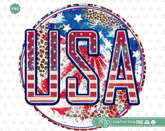 USA Png, Happy 4th of July Png, Retro America Png, Patriotic leopard Png, American flag png, USA shirt Png