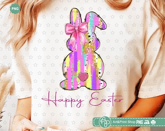 Coquette Easter Bunny Png, Happy Easter Png, Coquette bunny Png, Easter rabbit Png, Hello spring Png, Easter Png