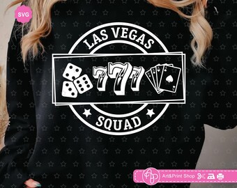 Las Vegas Vibes SVG, Vegas-reis, casino, speelkaart, zomervakantie, poker