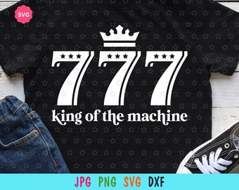 Koning van de Machine Svg voor cricut, Casino Svg, Las Vegas shirt Svg, Slotmachine Svg, Jackpot Svg, Poker Svg