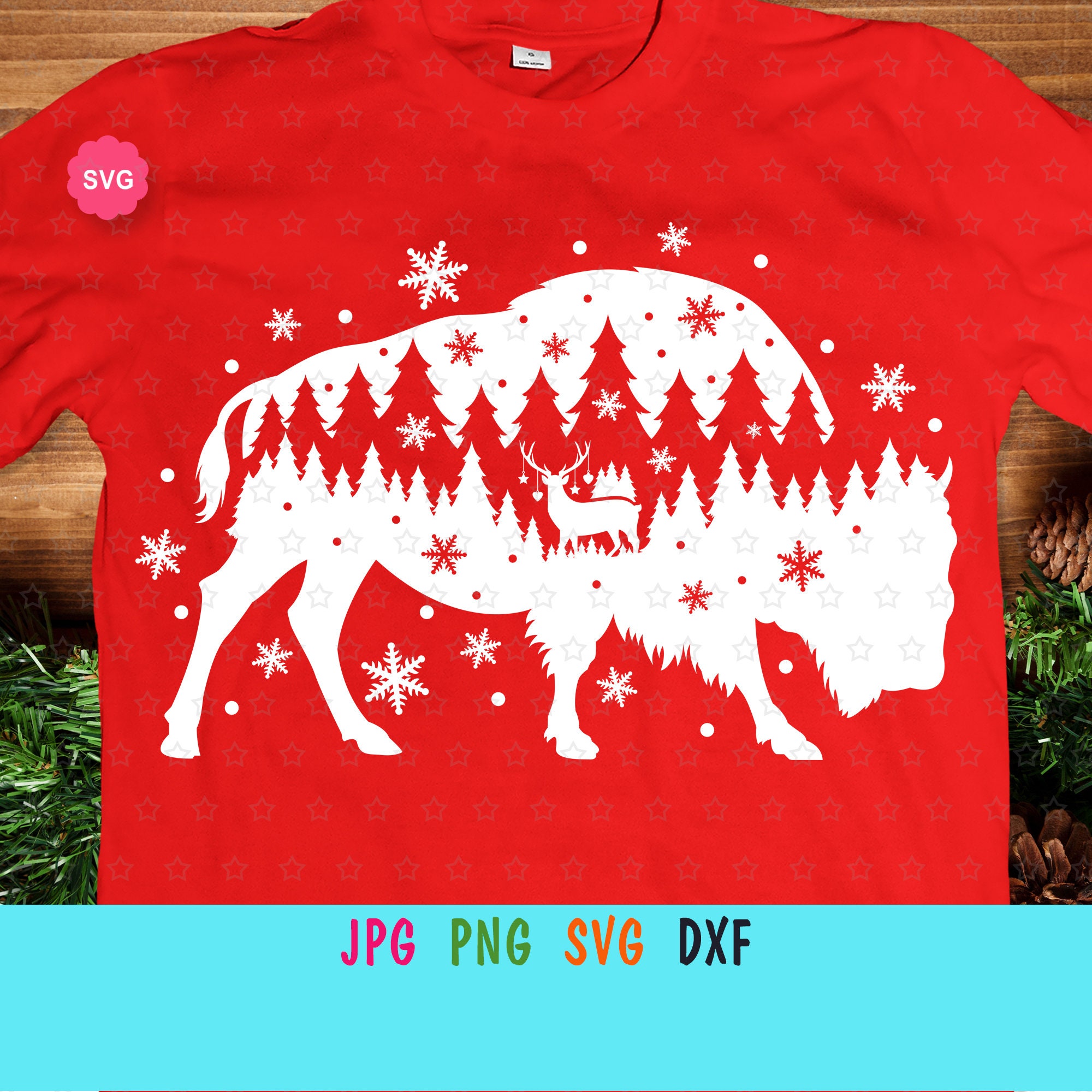 Reindeer Buffalo Bills Shirt Svg