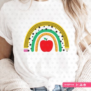 Rainbow Teacher Svg for Cricut, Rainbow Svg, Back to School Svg ...