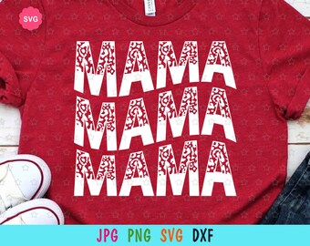 Mama Leopard Svg para cricut, Mom life Svg, Mama shirt Svg, Aniversário mama Svg, Mama Svg, Mama letras Svg