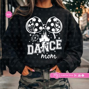 Mouse Dance Mom Svg per Cricut, Ragazza ballerina Svg, Orecchie di topo Svg, Mamma ballerina Svg, Festa della mamma Svg, Stagione della danza Svg