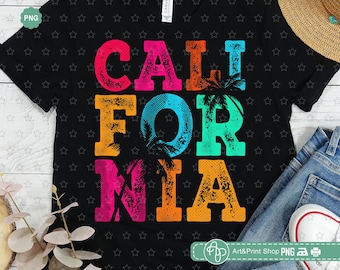 Retro California Png, Summer shirt Png, California Png,  Beach vibes Png, Grunge summer Png, Summer Sublimation
