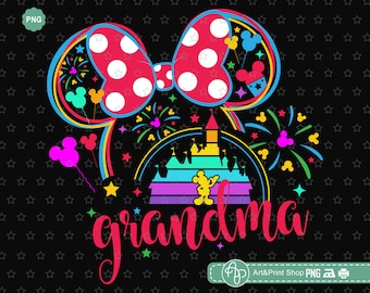 Mouse Grandma Png, Birthday granny Png, Family vacation Png, Mouse mama Png, Trip to castle Png, Grandma Png, Mouse Sublimation