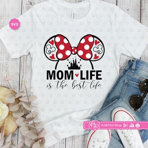 Mouse Mom Life Svg para cricut, Es la mejor vida Svg, Mouse mamá Svg, Día de las Madres Svg, Mouse Castle Svg