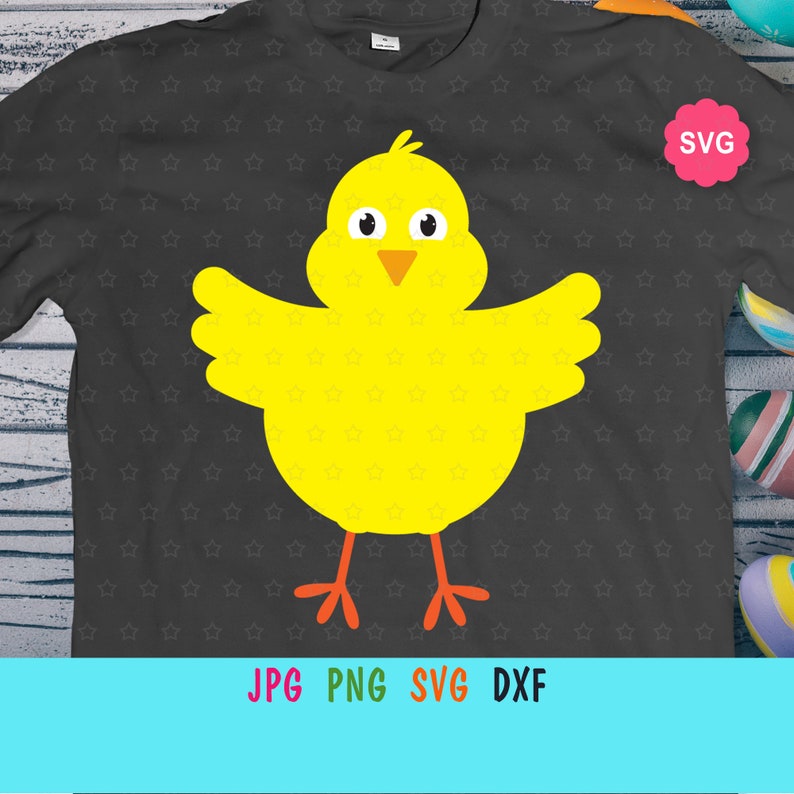 Easter chick SVG for cricut Happy Easter SVG for nursery decor Chick silhouette print for t-shirt