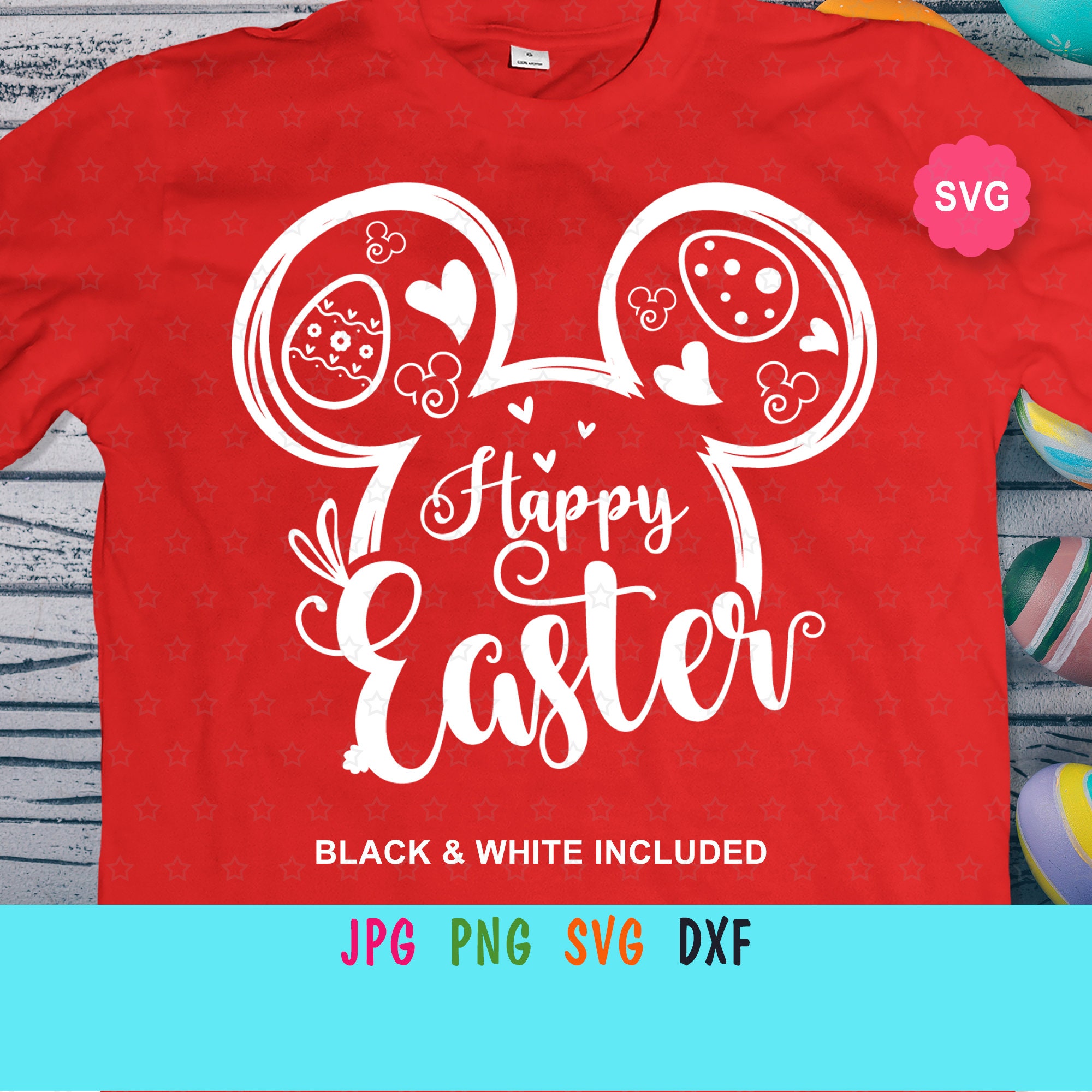 Mouse Happy Easter Svg for Cricut 