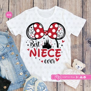 Meilleure nièce de souris pour cricut, anniversaire fille Svg, oreilles de souris Svg, nièce Svg, anniversaire nièce Svg