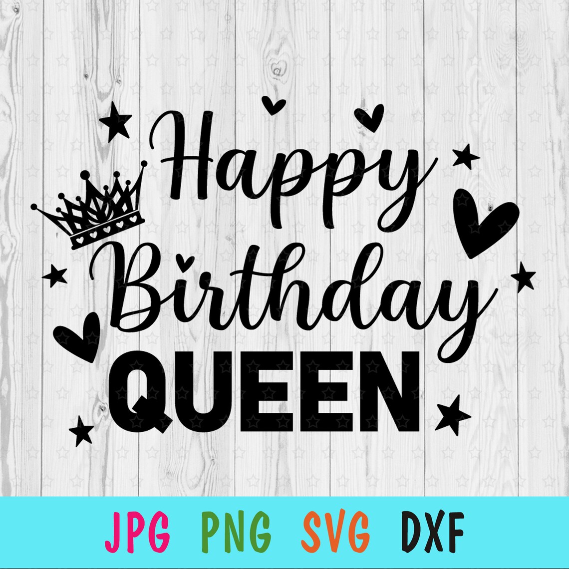 Happy birthday queen SVG for cricut Birthday girl print for Etsy
