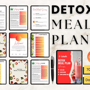 Detox Meal Plan | 14-Day Detox Meal Plan for Weight Loss | Gut Health & Natural Energy (Printable PDF)