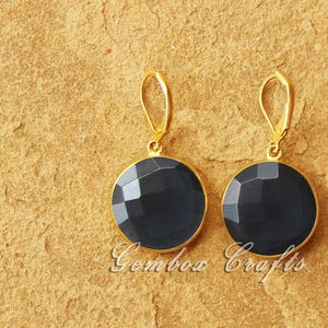 925 Silver Earrings. London Blue Topaz Hydro Quartz Round Briolette Gemstone Lever Back Earrings. London Blue Topaz Earrings Jewelry.