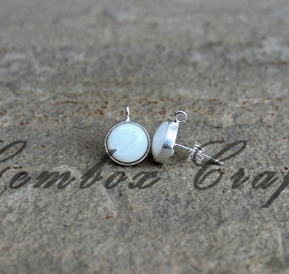Double Round Loop Studs with Sterling Silver Double Round Loop Studs with Sterling Silver