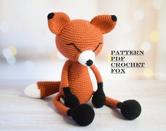 Easy Pattern Crochet Fox with Long Legs Fox Amigurumi PDF crochet toy pattern Amigurumi pattern Fox digital download pdf Fox babyshower gift