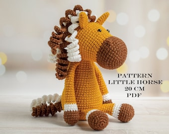 Easy Pattern Crochet Little Horse Amigurumi Little Horse PDF Crochet toy pattern Amigurumi pattern Horse digital download pdf file Horse toy