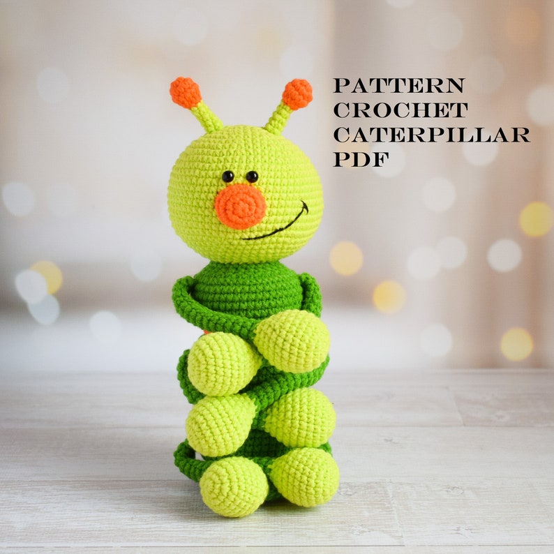 Easy Pattern Crochet Caterpillar With Long Legs Caterpillar Etsy