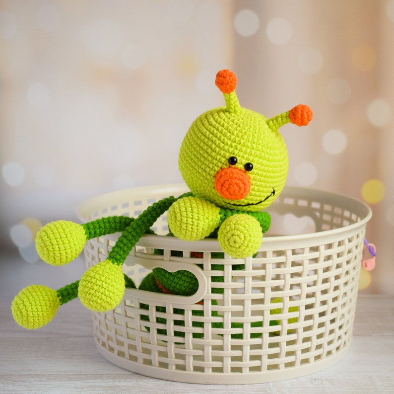 Easy Pattern Crochet Caterpillar With Long Legs Caterpillar Etsy