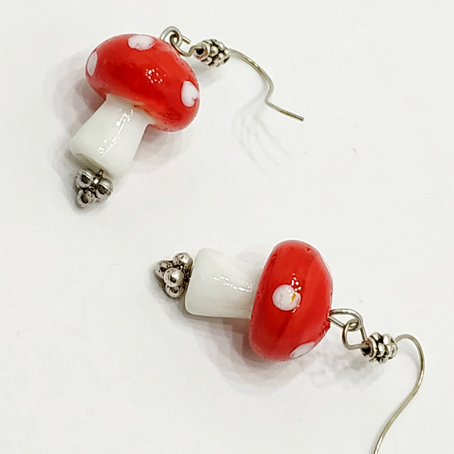 Cottagecore earrings Cute mushroom earrings Aesthetic earrings Etsy