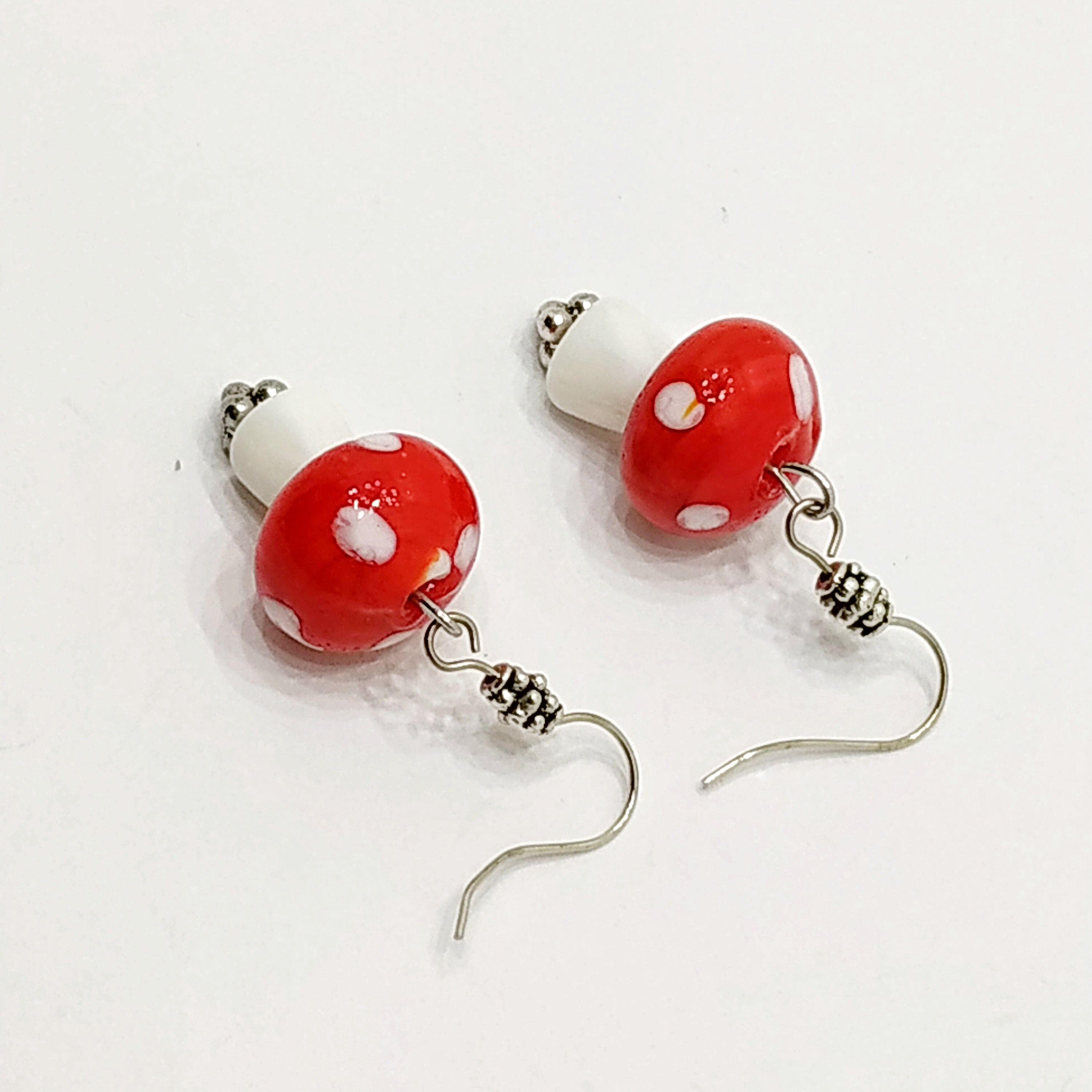 Cottagecore earrings Cute mushroom earrings Aesthetic earrings Etsy