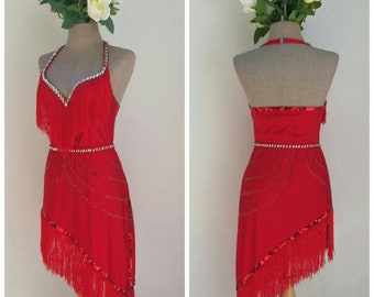 fringe ballroom dress