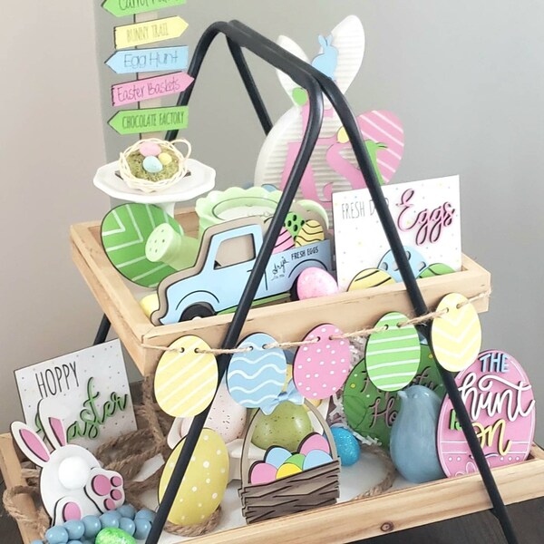 Easter Tiered Tray Decor Etsy