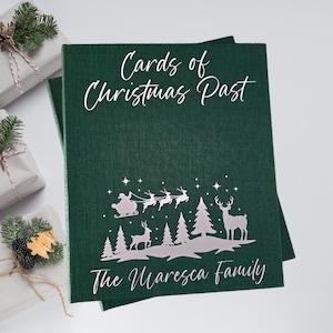 NOVOS Cartões Personalizados de Natal Passado, Álbum de Fotos 5x7, Feriados, Presente, Anual, Tradições, Estante, Imagem, Memória, Álbum de Família, Est