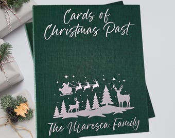 NEUE personalisierte Karten der vergangenen Weihnachten, Fotoalbum 5x7, Feiertage, Geschenk, Jährlich, Traditionen, Bücherregal, Bild, Erinnerung, Familienalbum, Est