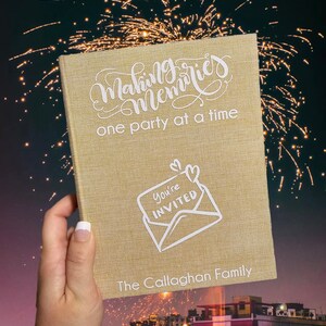 Personalisierte Einladungen, einladen, Partys, Fotoalbum 5x7, Urlaub, Geschenk, Jährlich, Traditionen, Bücherregal, Aufbewahrung, Erinnerung, Familienalbum, EST