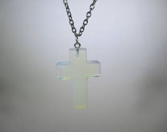 Hazy cross necklace