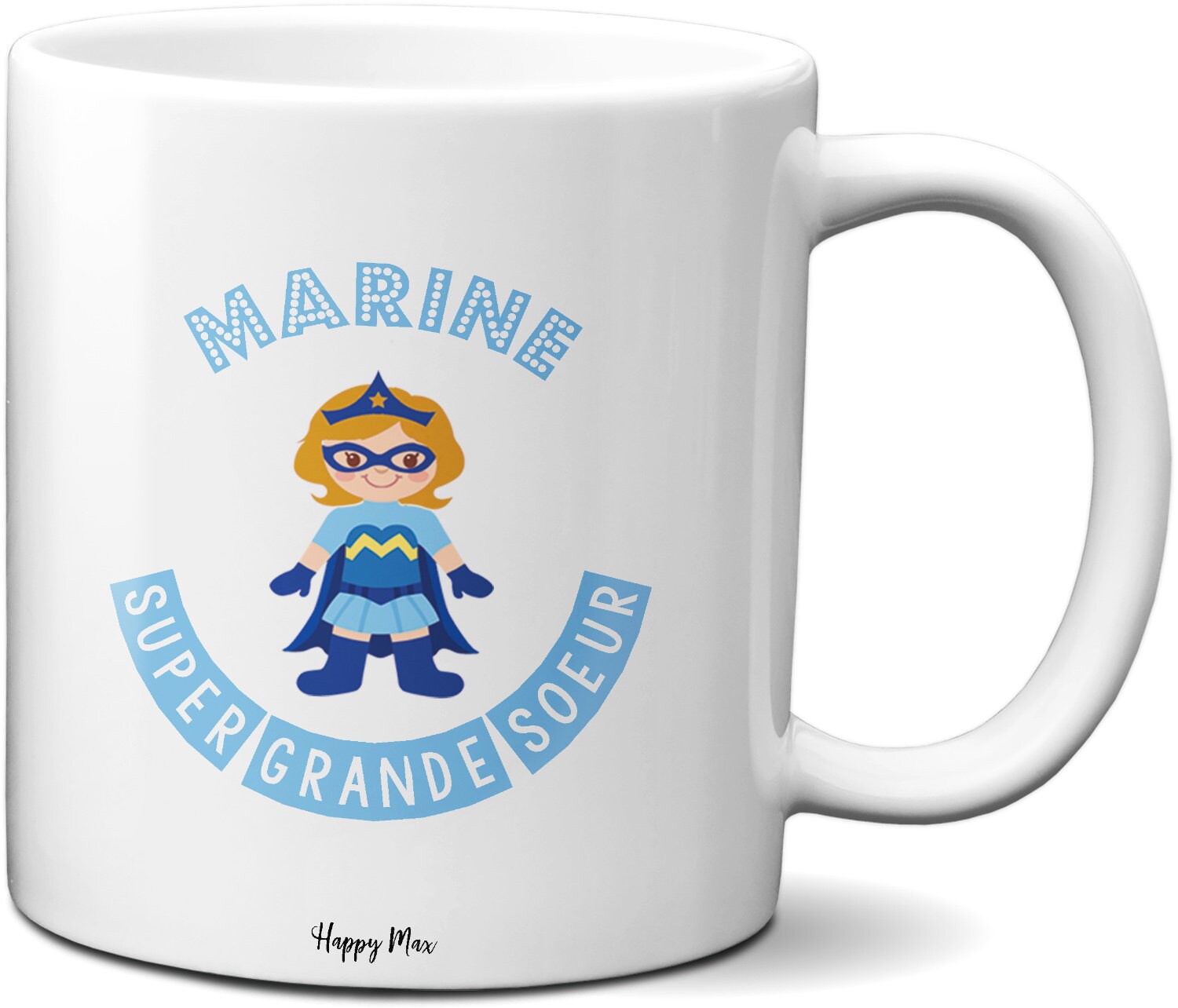 Mug Super Grand Soeur Personnalisable Bleu Ciel