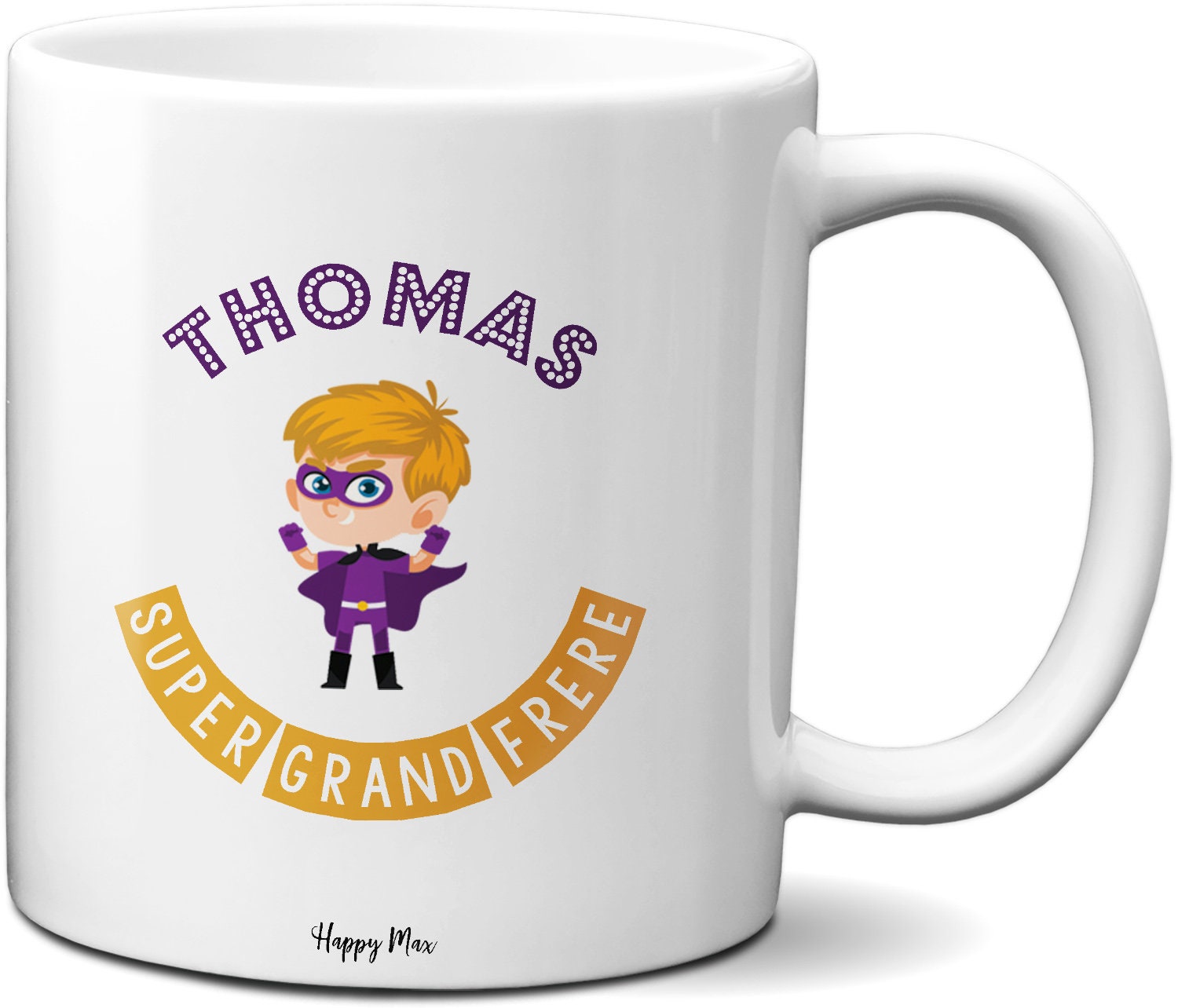 Mug Super Grand Frère Personnalisable Violet