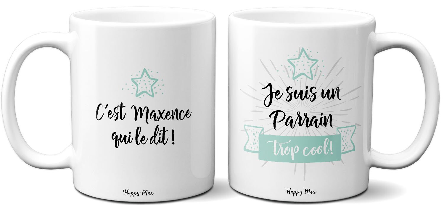 Mug Parrain Trop Cool Personnalisable