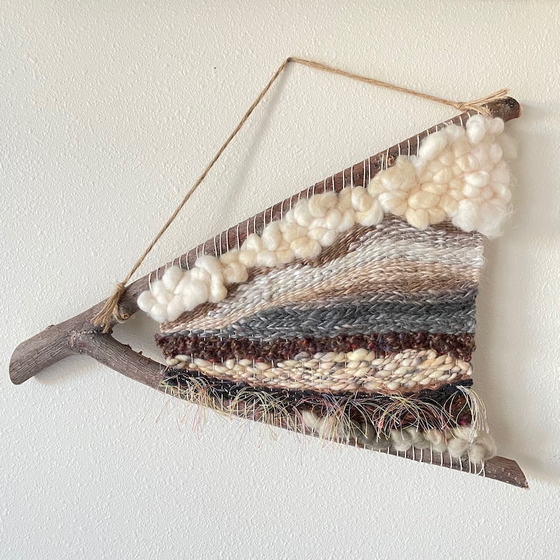 Branch Weaving 'gathering Storm' Wall Hanging Textile Etsy